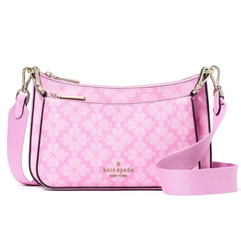 New Kate Spade Duet Spade Flower Small Crossbody Parisian Rose Multi